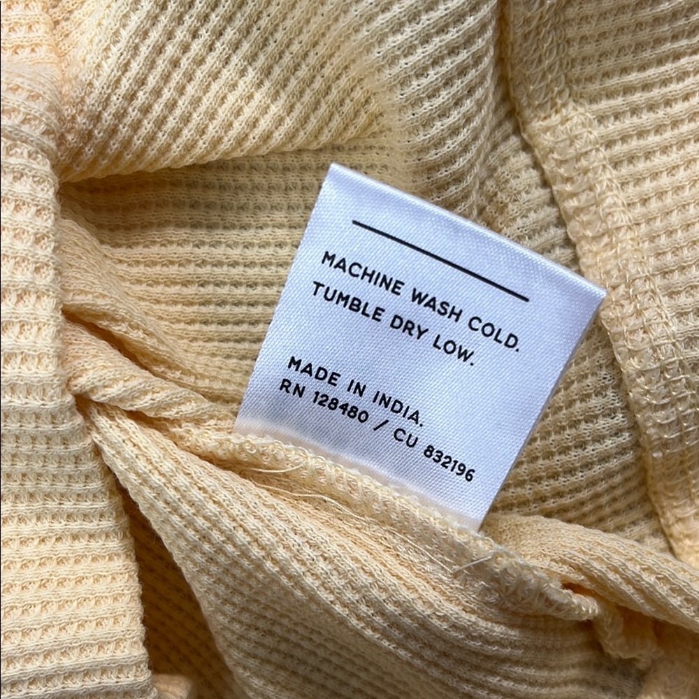 NEW PACT S 100% Organic‎ Cotton Yellow Daffodil Noa Baby Cardigan Waffle Knit - Picture 7 of 9
